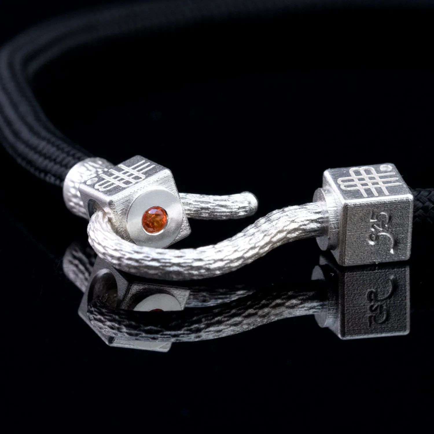Bracelet SEA - 925 sterling silver with an orange topaz-Gebauer & Gebauer Store