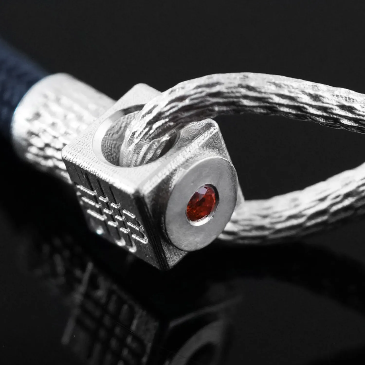 Bracelet BLUE SEA - 925 sterling silver with an orange topaz-Gebauer & Gebauer Shop