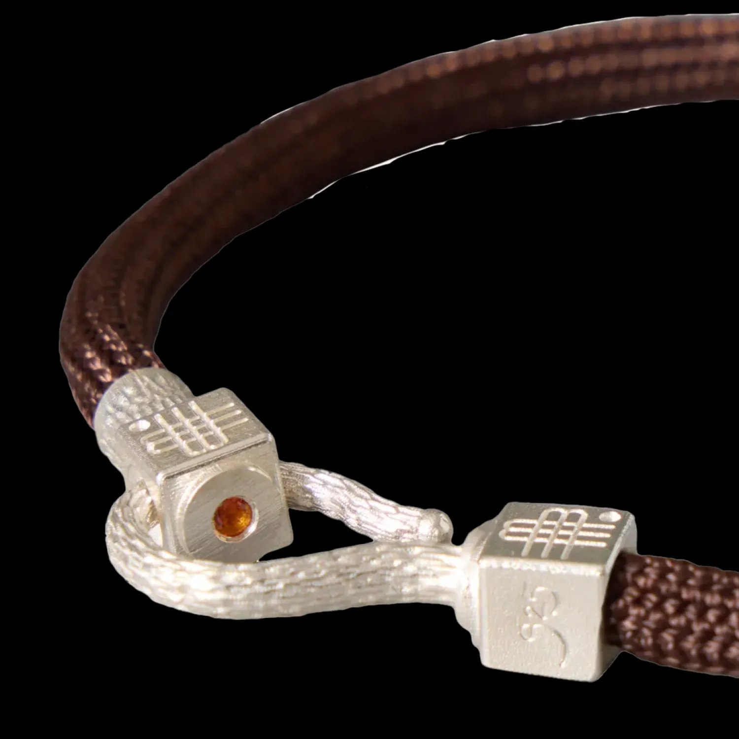 Bracelet CHOCOLATE SEA sterling silver with an orange topaz - 925er-Gebauer & Gebauer Best