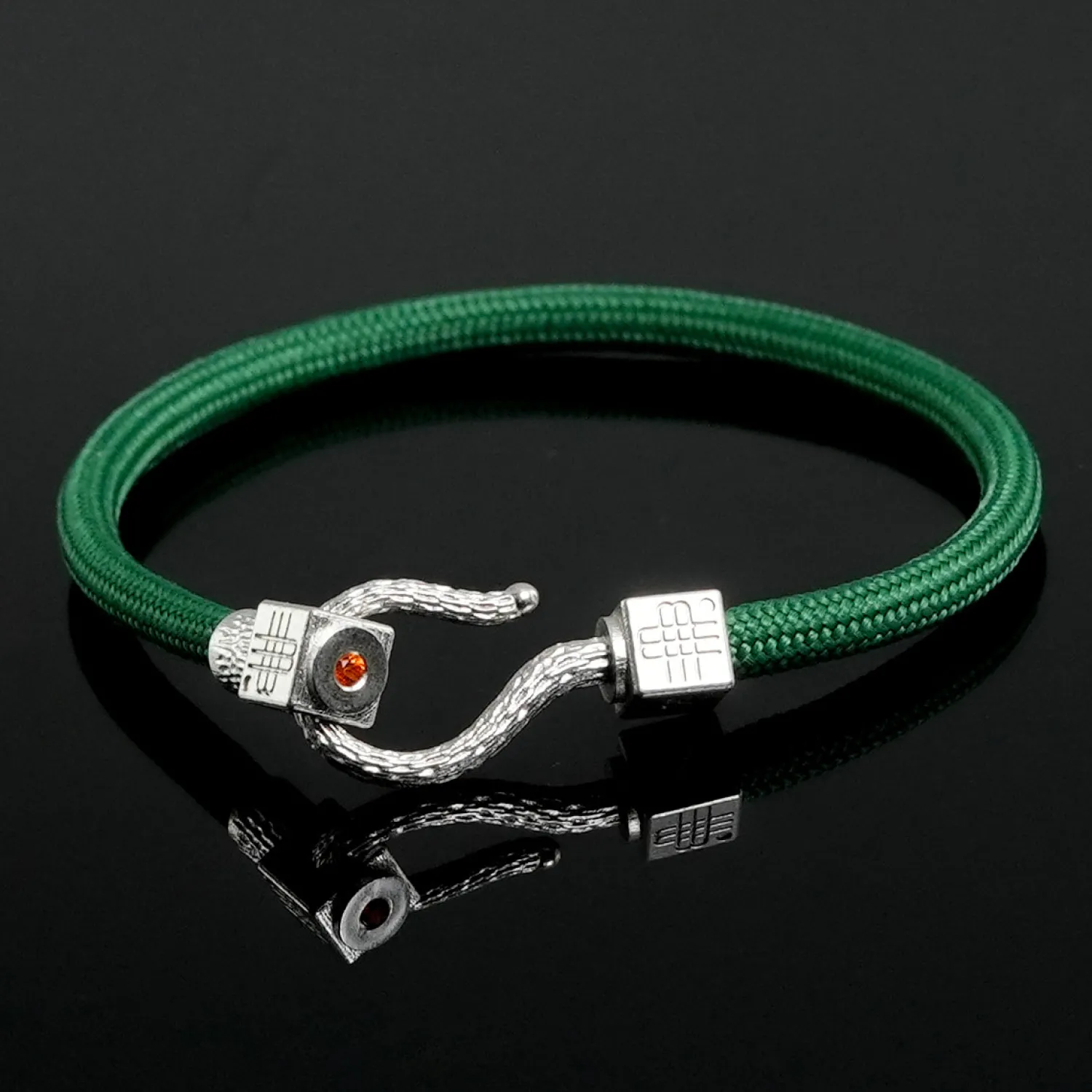 Bracelet GREEN SEA - 925 sterling silver with an orange topaz-Gebauer & Gebauer Discount