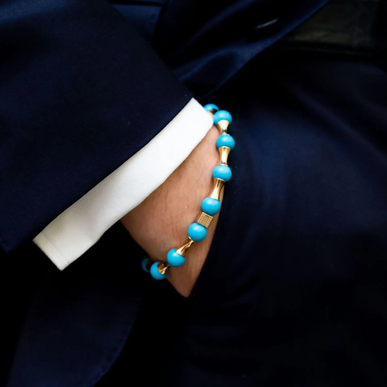 Bracelet LIMITED - PURE LUXURY - a precious piece of art - 750 gold with a natural turquoise-Gebauer & Gebauer New
