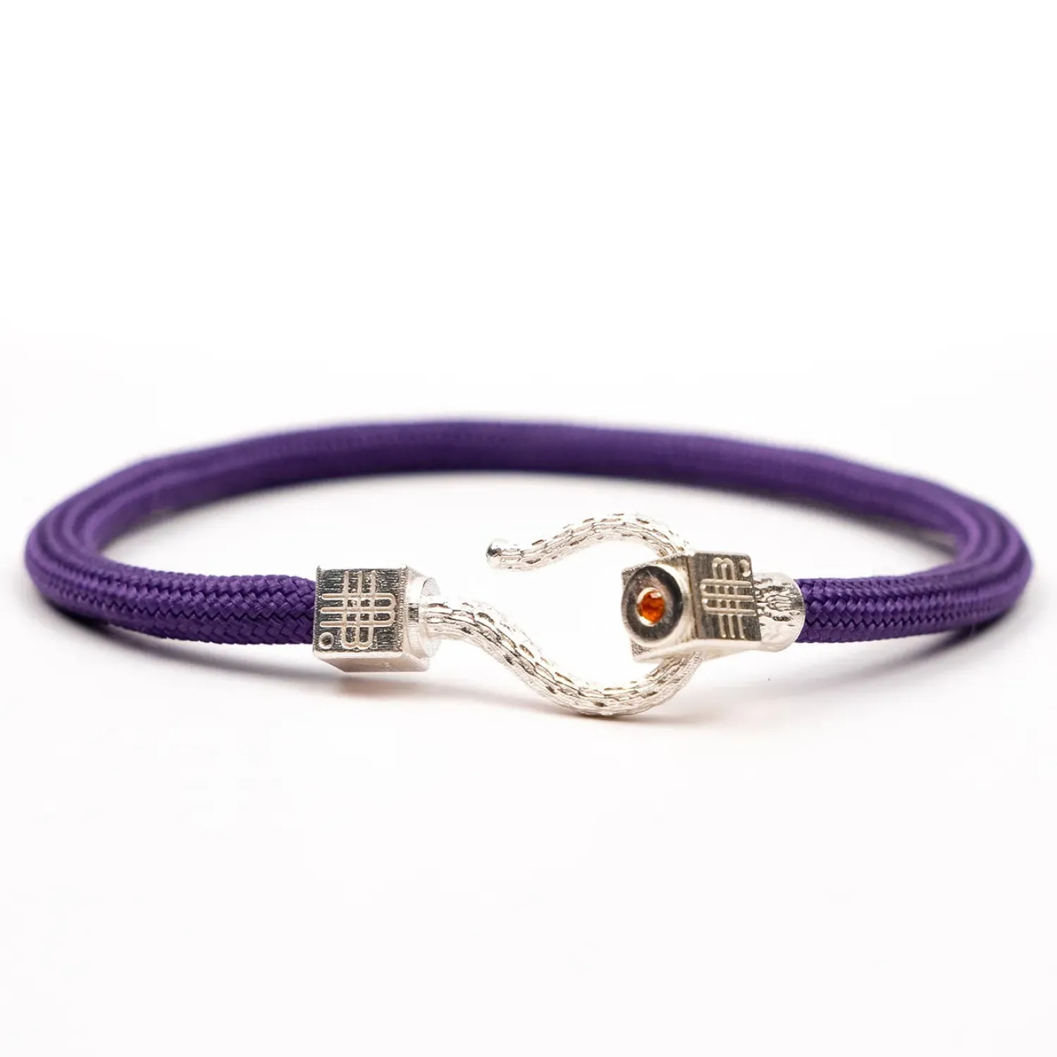 Bracelet PURPLE SEA - 925 sterling silver with an orange topaz-Gebauer & Gebauer Shop