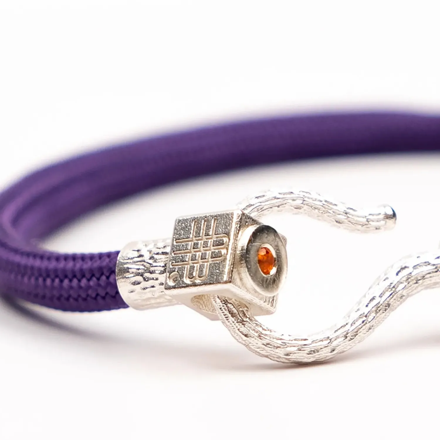 Bracelet PURPLE SEA - 925 sterling silver with an orange topaz-Gebauer & Gebauer Shop