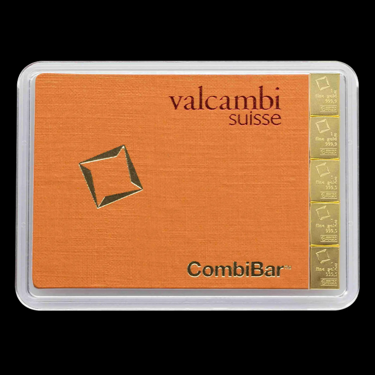 Combi Barren - 5 g Gold .9999 (5 x 1 g) Valcambi-Geiger Edelmetalle Cheap