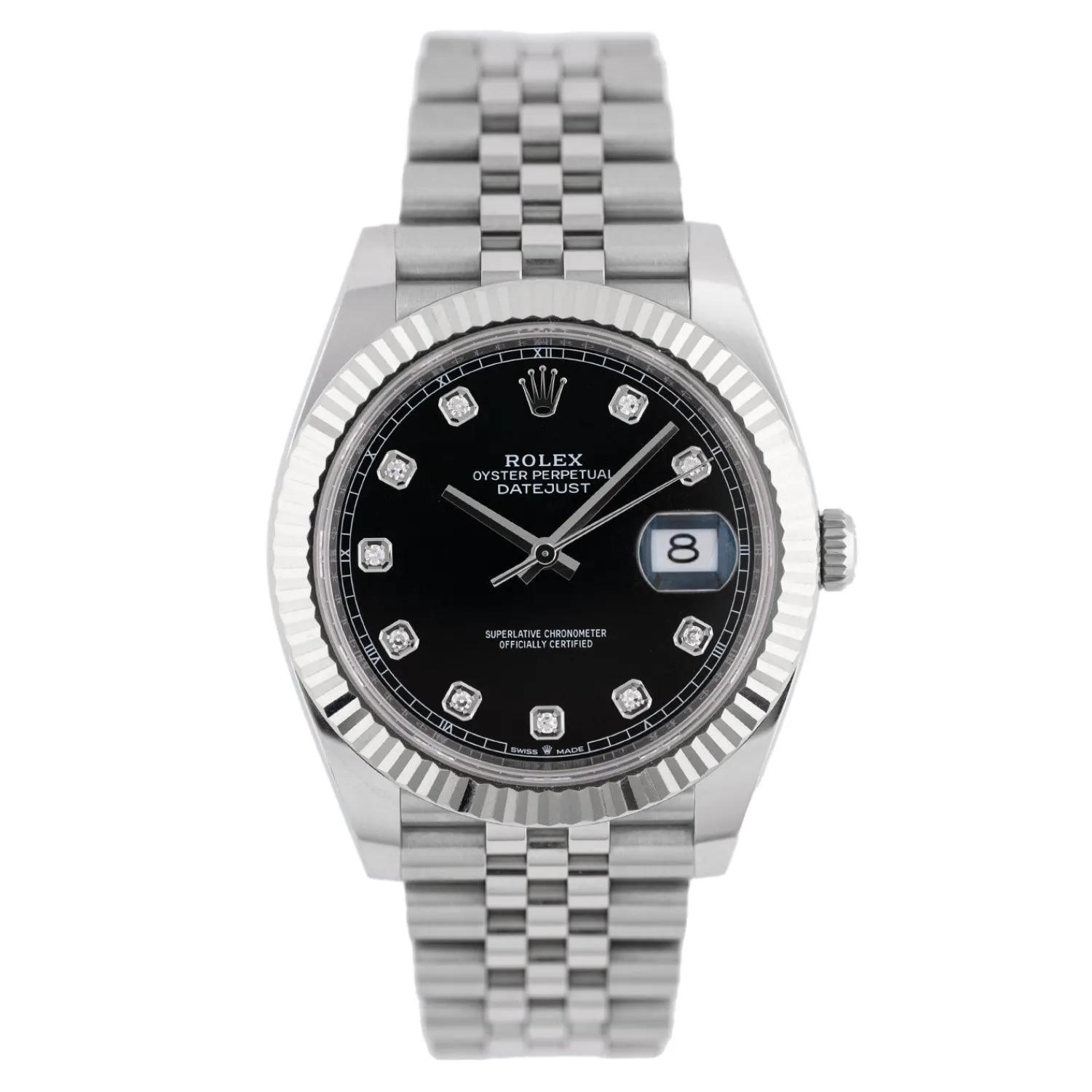 Datejust 41mm Black Diamond Dial 2022 - 126334-Rolex New