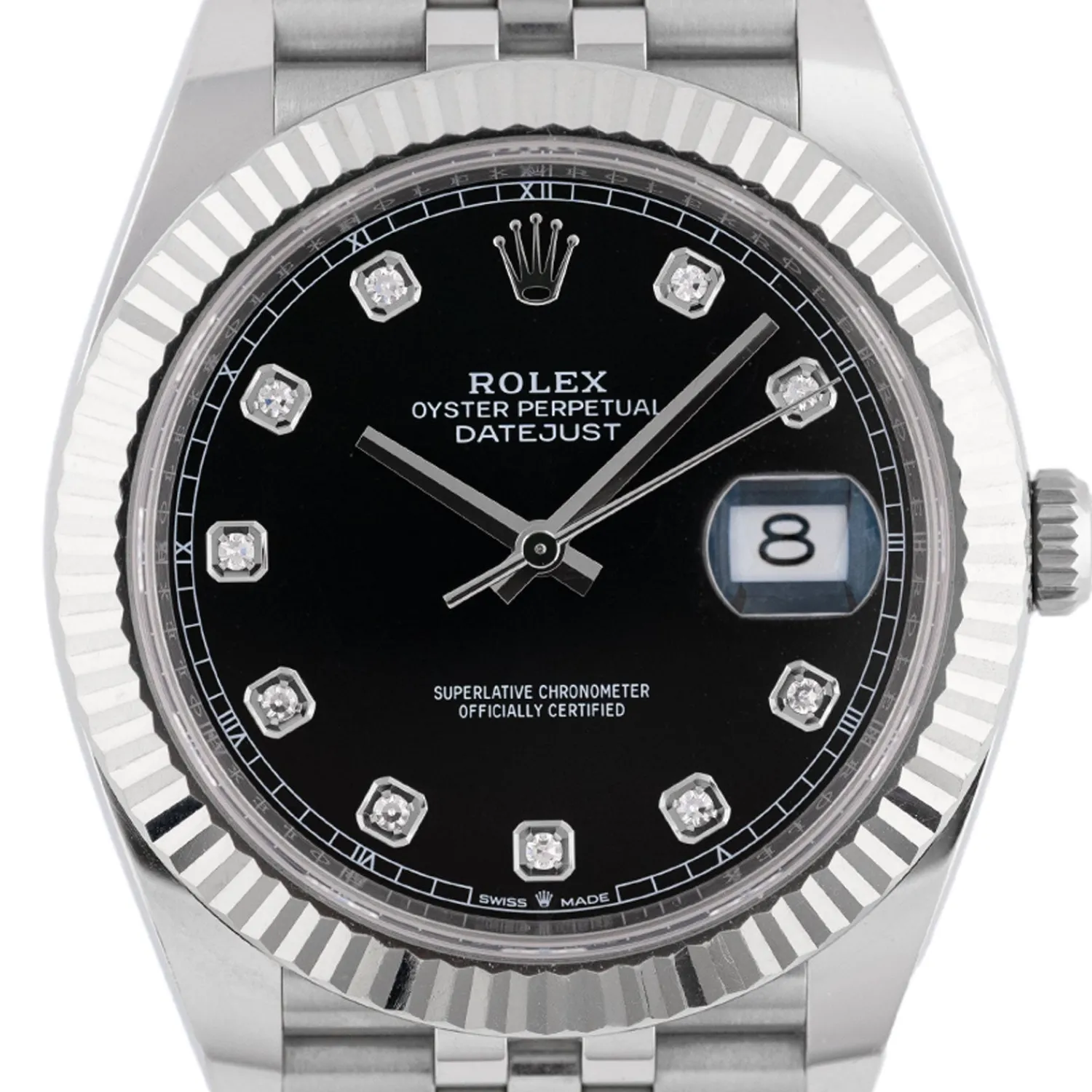 Datejust 41mm Black Diamond Dial 2022 - 126334-Rolex New