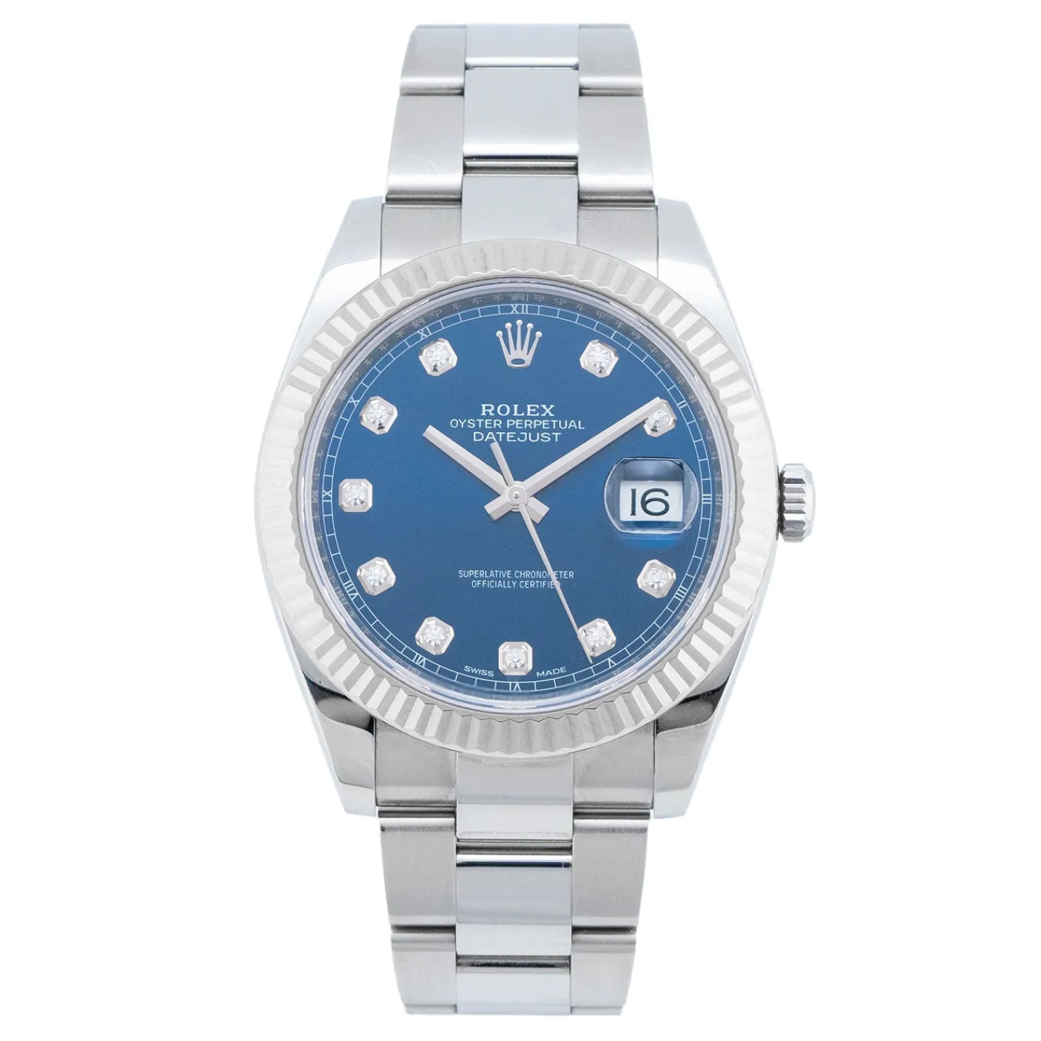 Datejust 41mm Blue Diamond Dial 2018 - 126334-Rolex Best