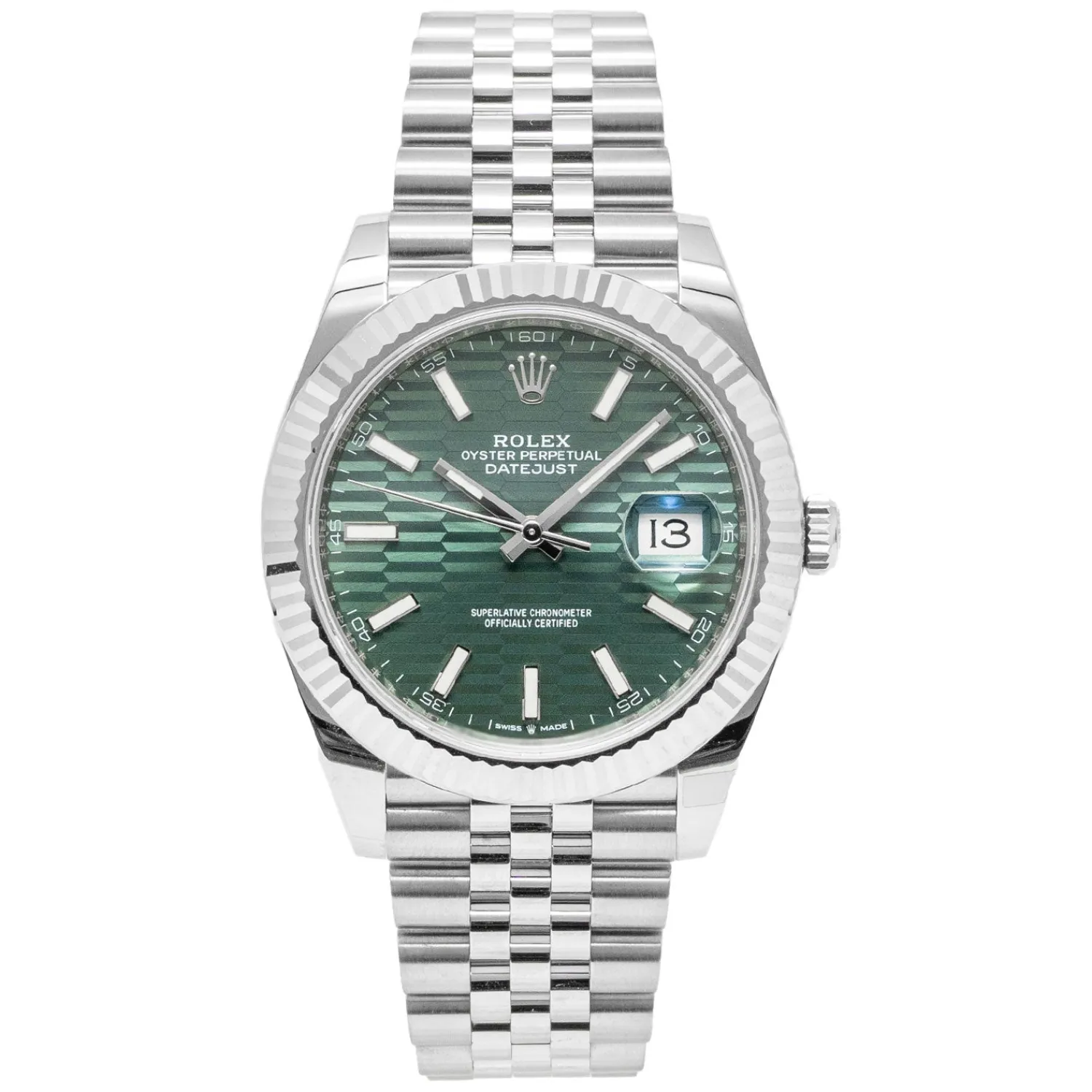 Datejust 41mm Green Motif Dial 2024 Jubilee - 126334-Rolex Flash Sale