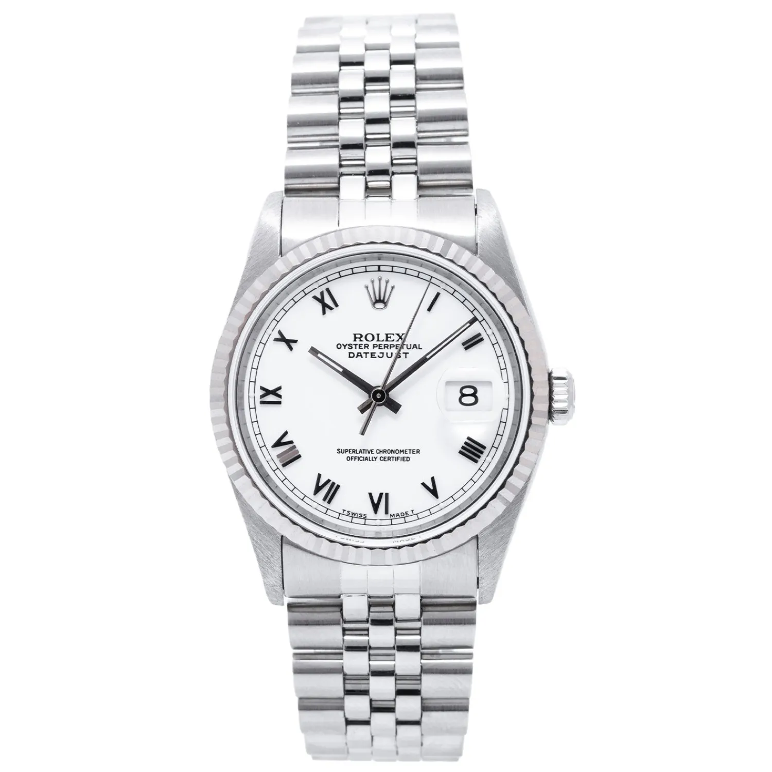 Datejust 36mm White Roman Dial 1996 - 16234-Rolex Outlet