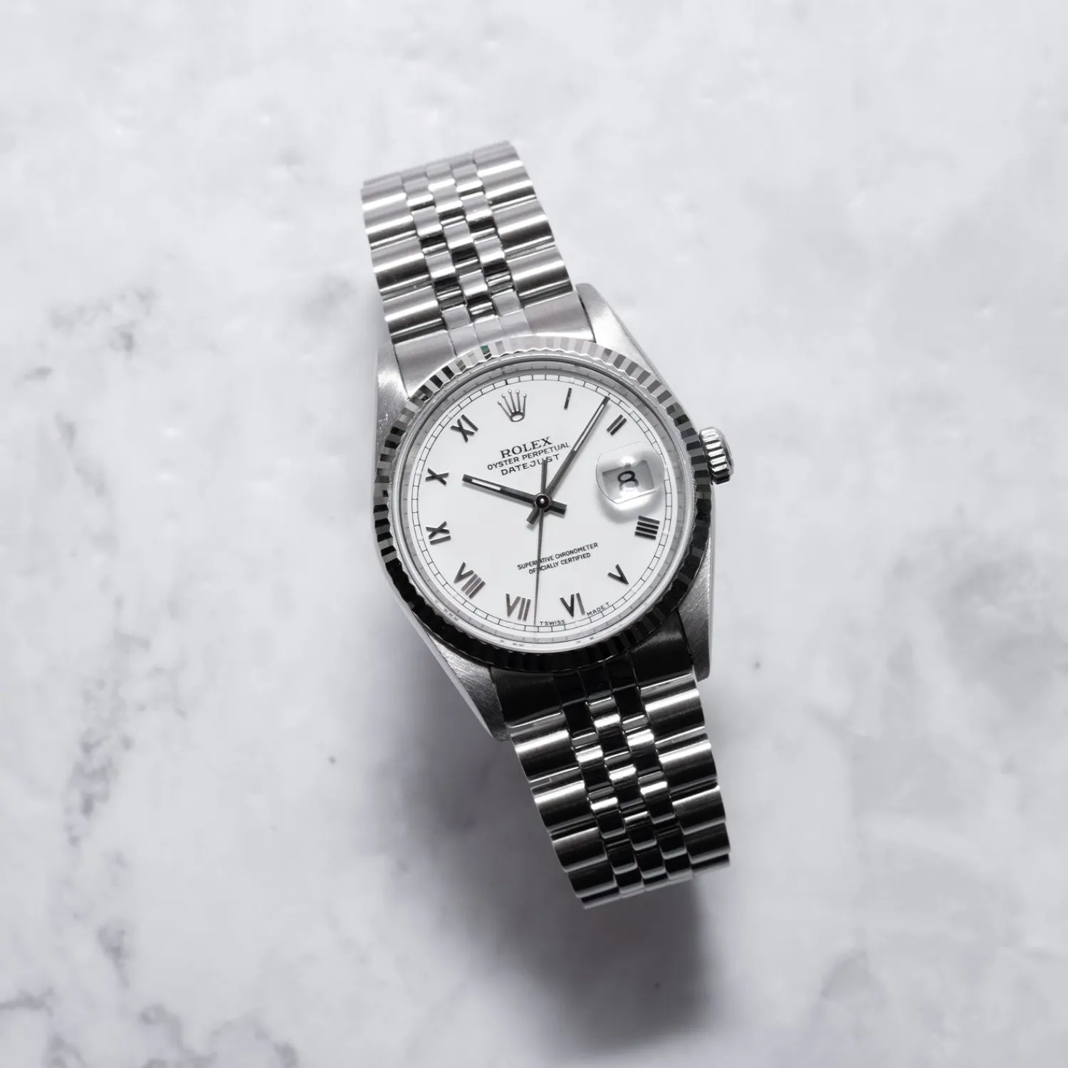 Datejust 36mm White Roman Dial 1996 - 16234-Rolex Outlet