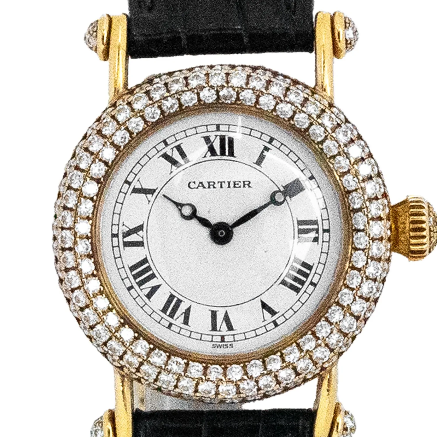 Diabolo Yellow Gold Factory Diamond Setting 1990-Cartier Flash Sale