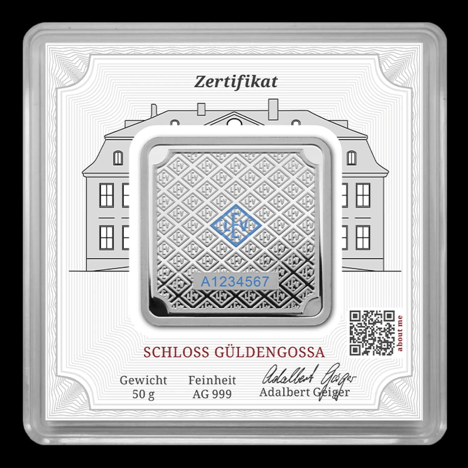 50g Silberbarren Geiger-Geiger Edelmetalle Fashion