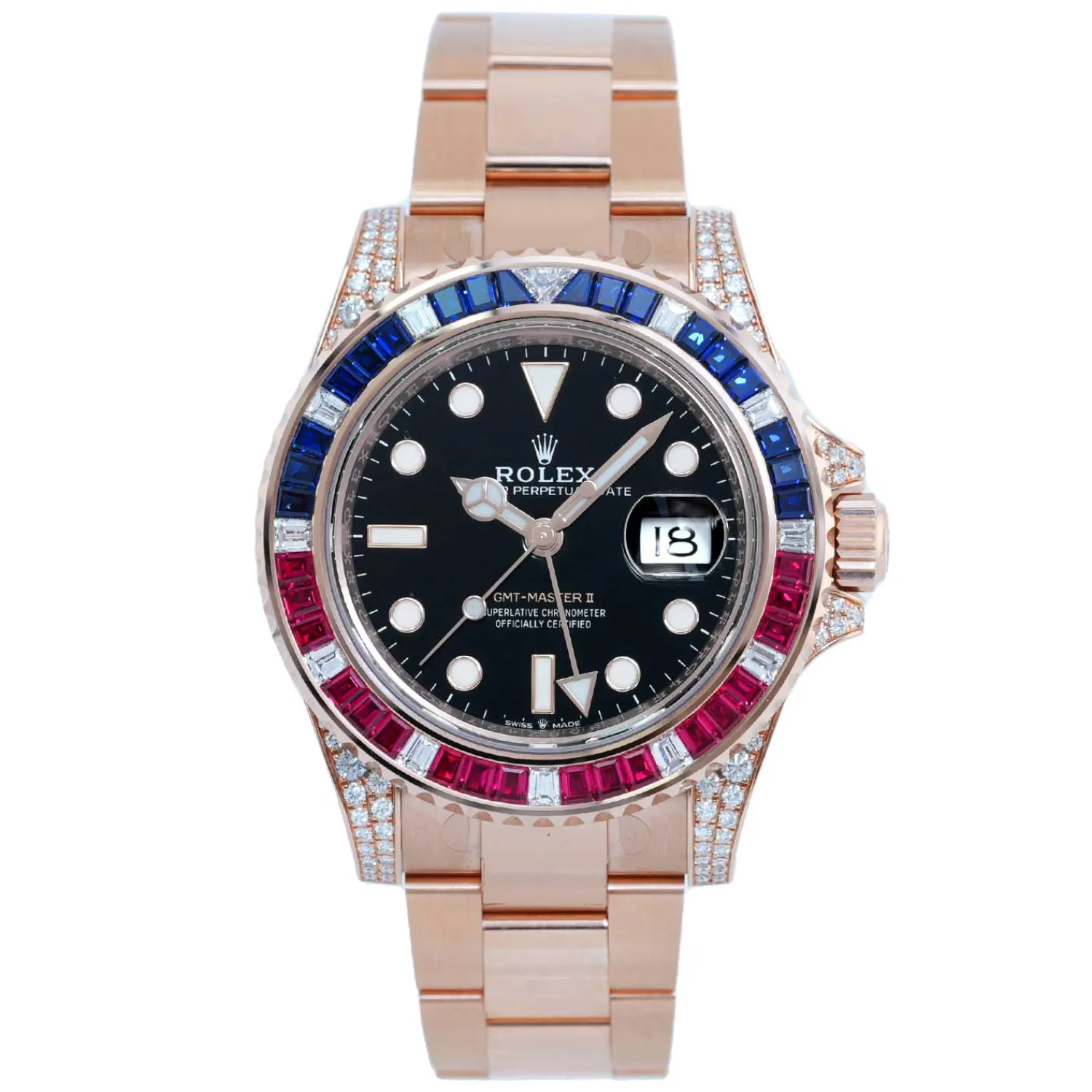 GMT-Master II Rosegold Factory Diamond - 126755SARU-Rolex Flash Sale