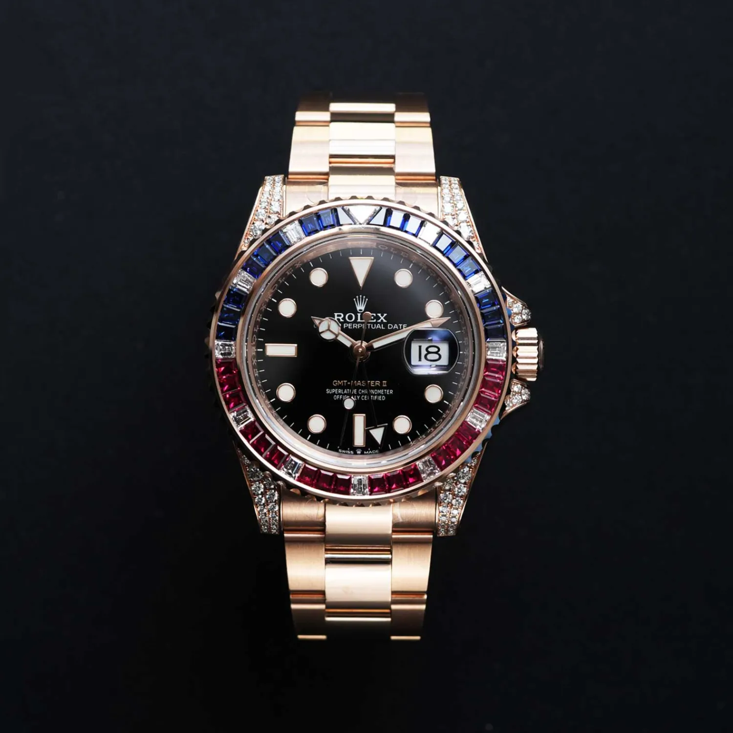 GMT-Master II Rosegold Factory Diamond - 126755SARU-Rolex Flash Sale