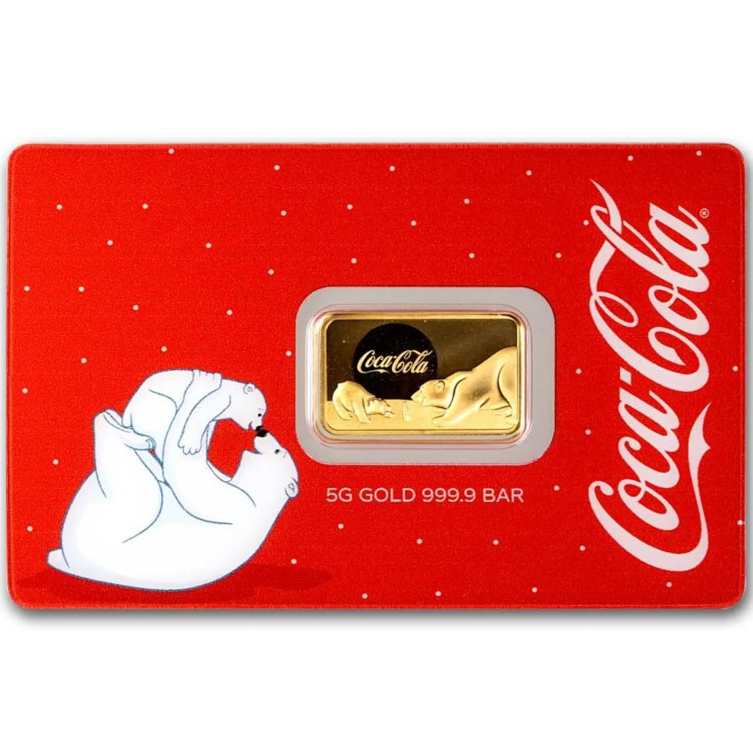 5 gr. Gold Bar - Coca-Cola® Polar Bear-PAMP Discount