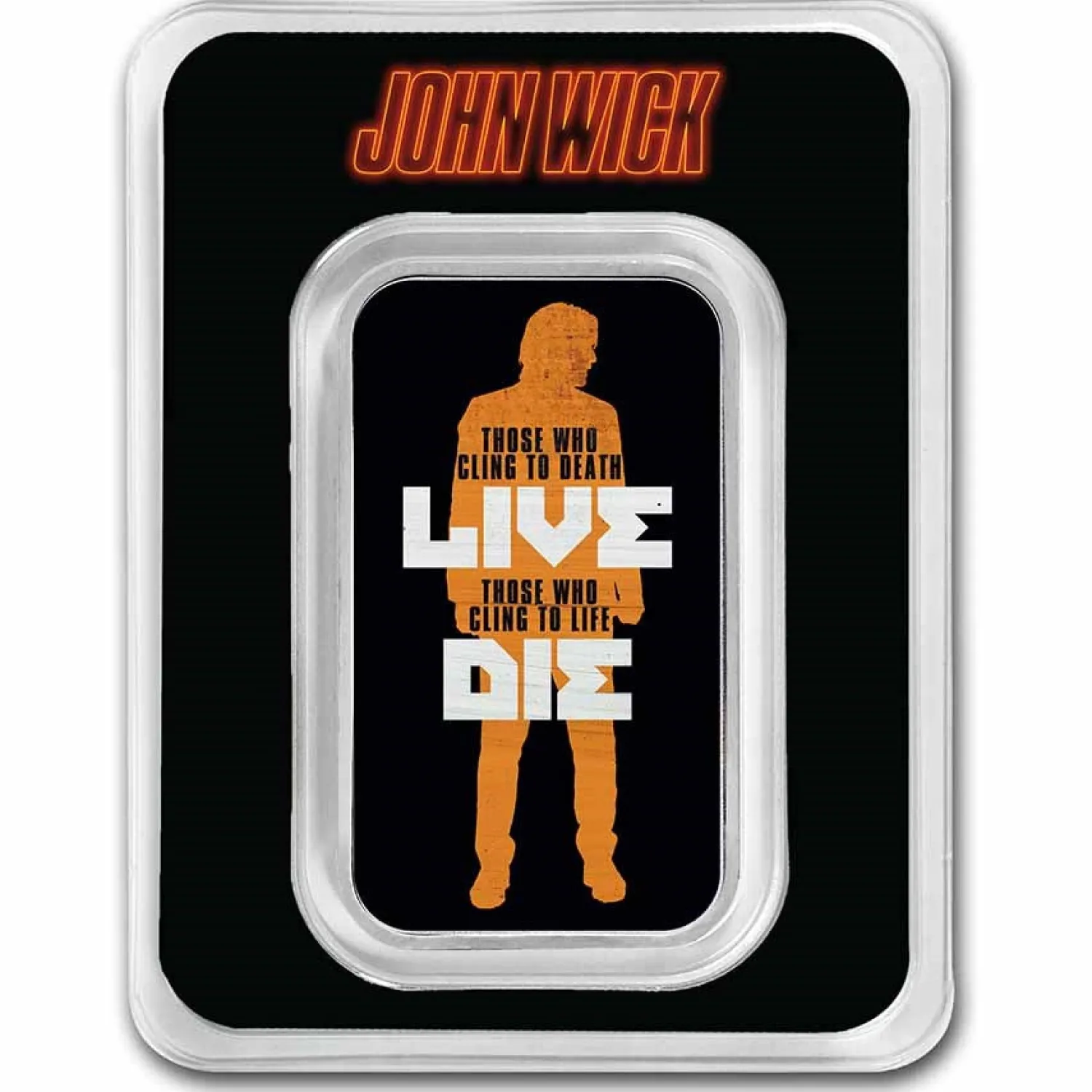 John Wick 1 oz Silver Silhouette Bar w/ TEP-Diverse Flash Sale