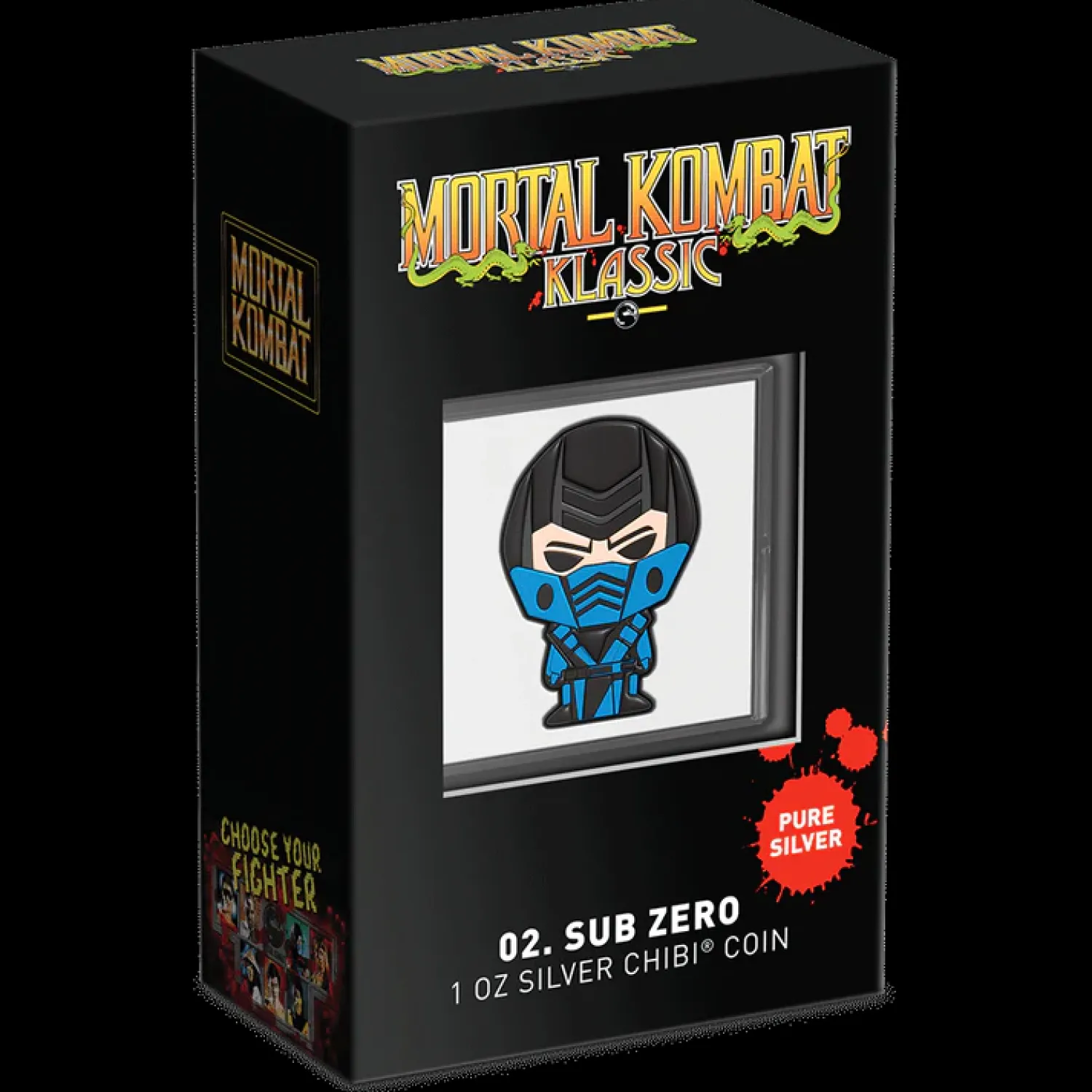 Mortal Kombat - Sub-Zero 1oz Silver Chibi® Coin-New Zealand Mint Online