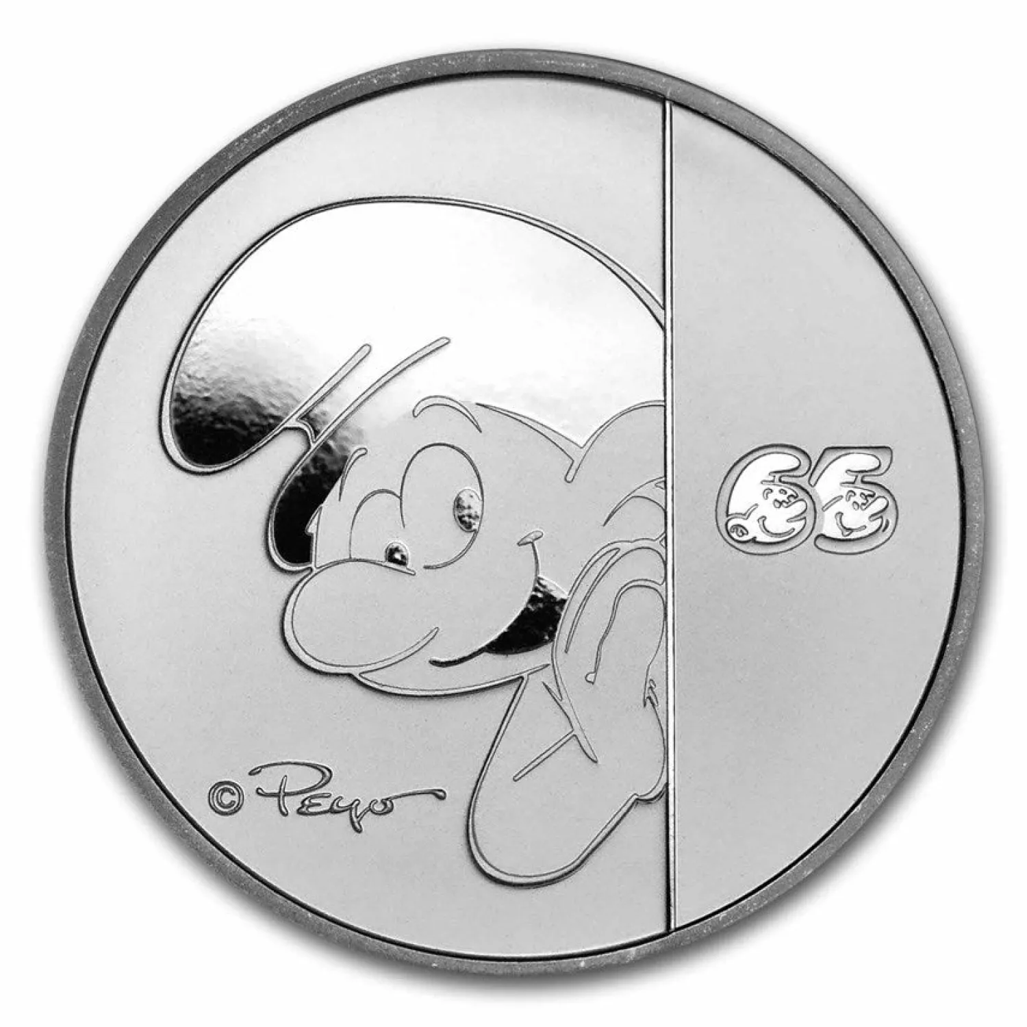 2023 Niue 1 oz Silver $2 Smurfs 65th Anniversary BU-Diverse Best