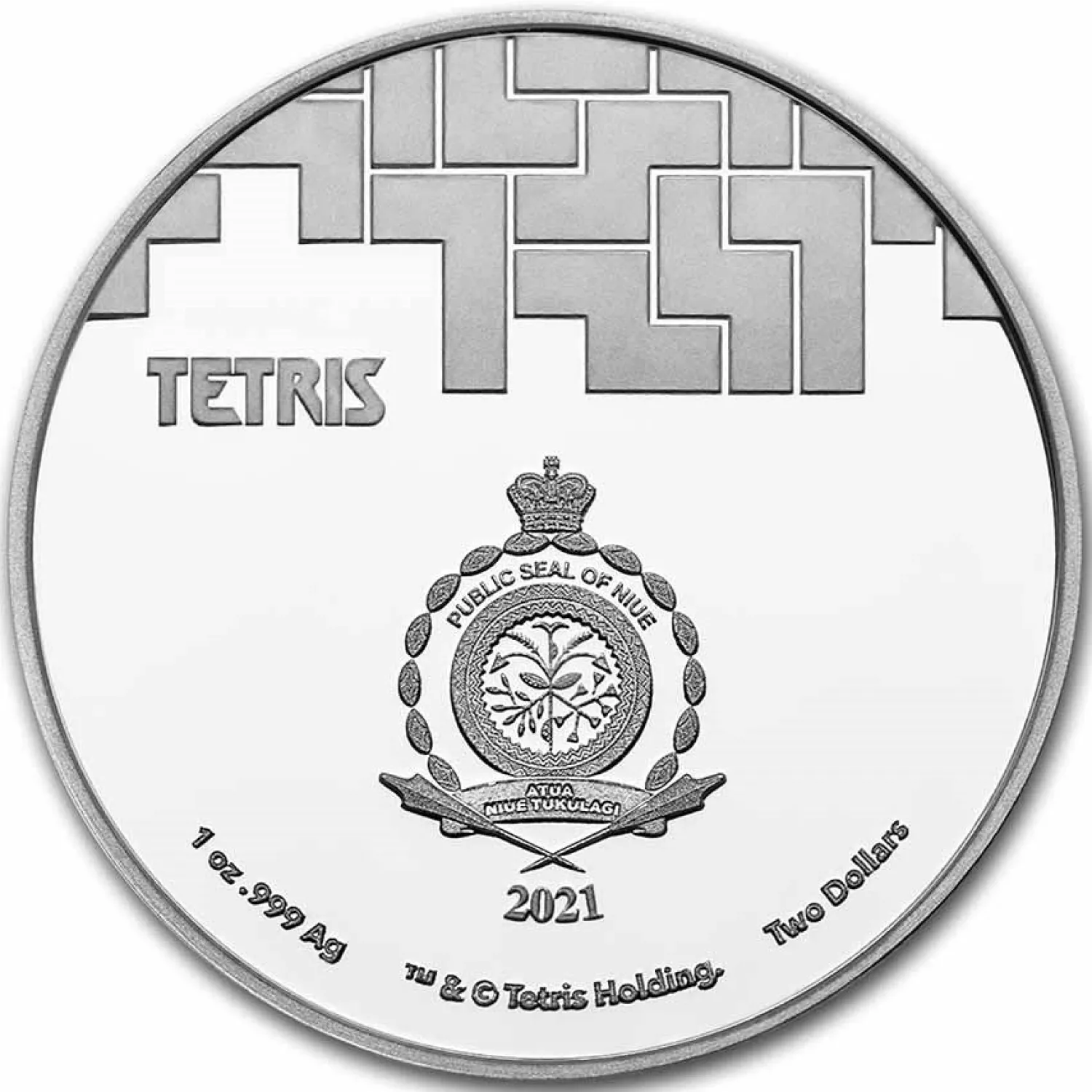 2021 Niue 1 oz Silver $2 Tetris™ St. Basil's Cathedral BU-Diverse Hot