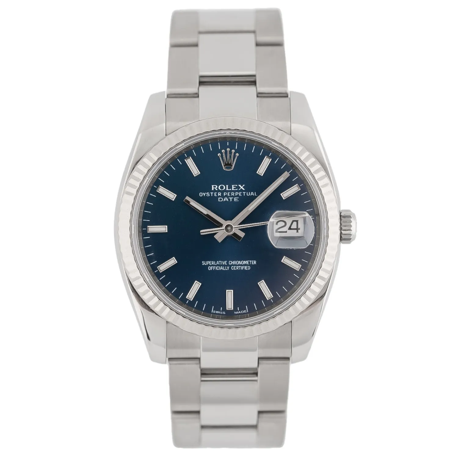 Oyster Perpetual Date Blue Dial - 115234-Rolex Shop