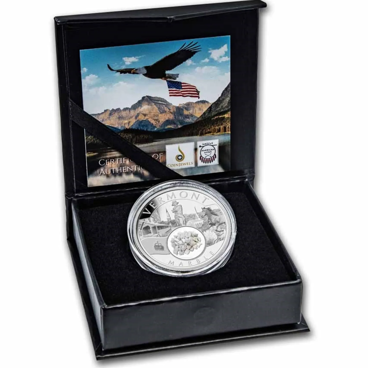 1 oz Silver Treasures of the U.S. - Vermont Marble 2024-Diverse Online