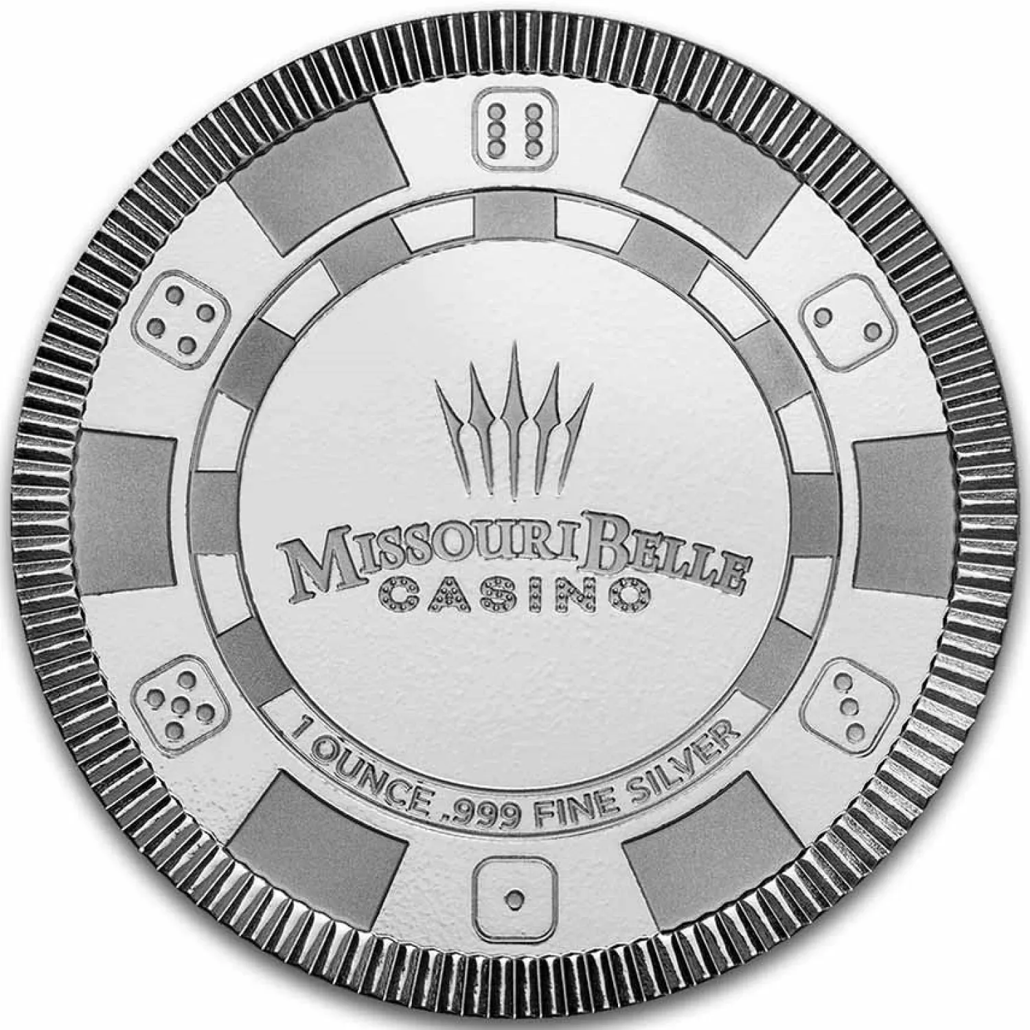 1 oz Stackable Silver Round - Ozark Casino Chip-Diverse Sale