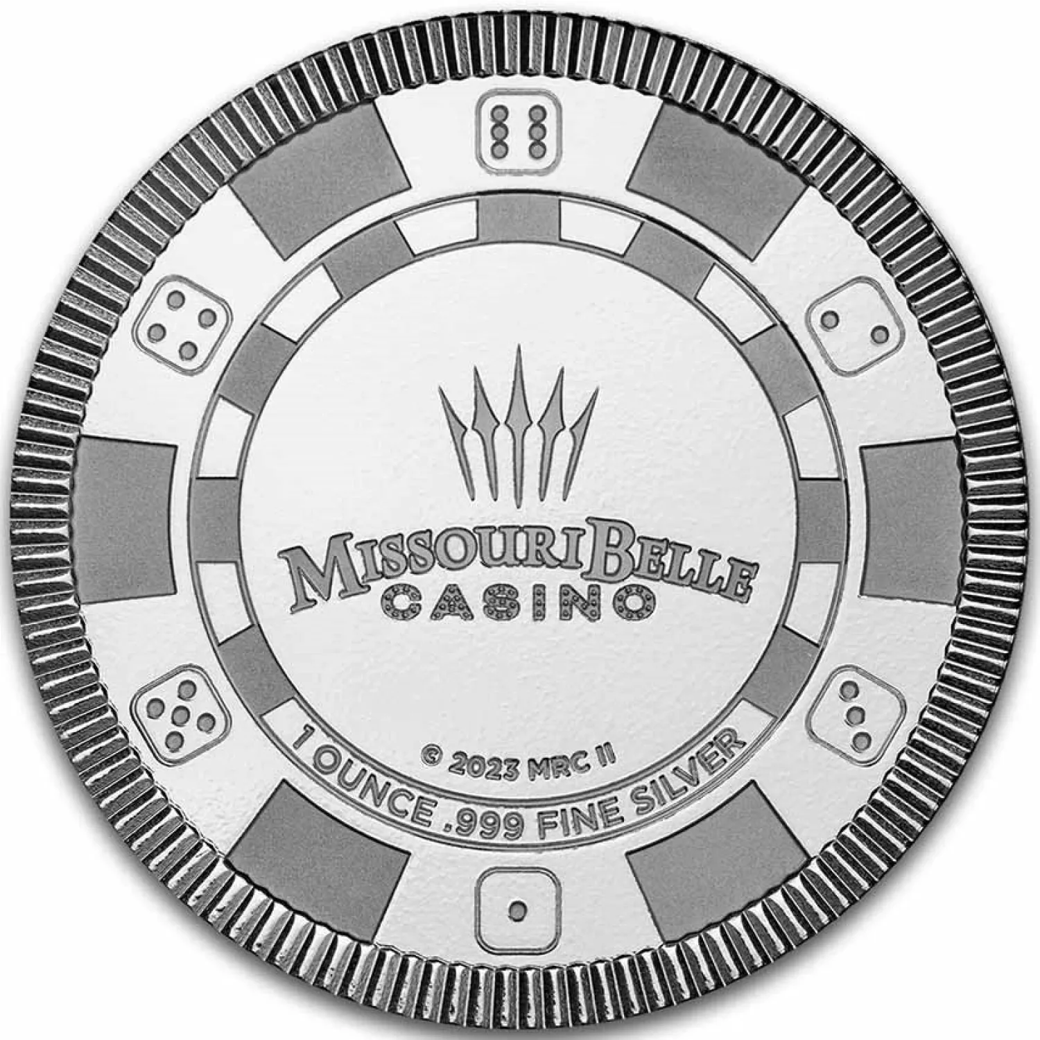 1 oz Stackable Silver Round - Ozark Casino Chip-Diverse Sale