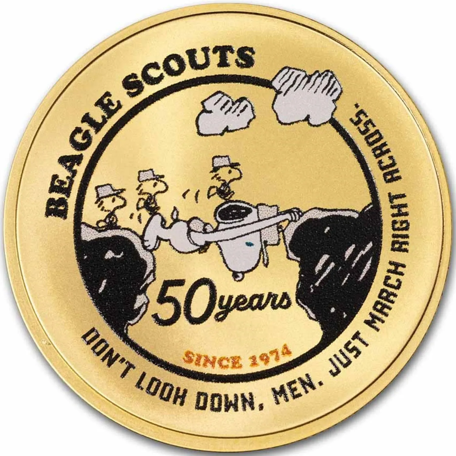 Peanuts® Beagle Scouts 50th Anniversary 1 oz Gold Round-Diverse Cheap