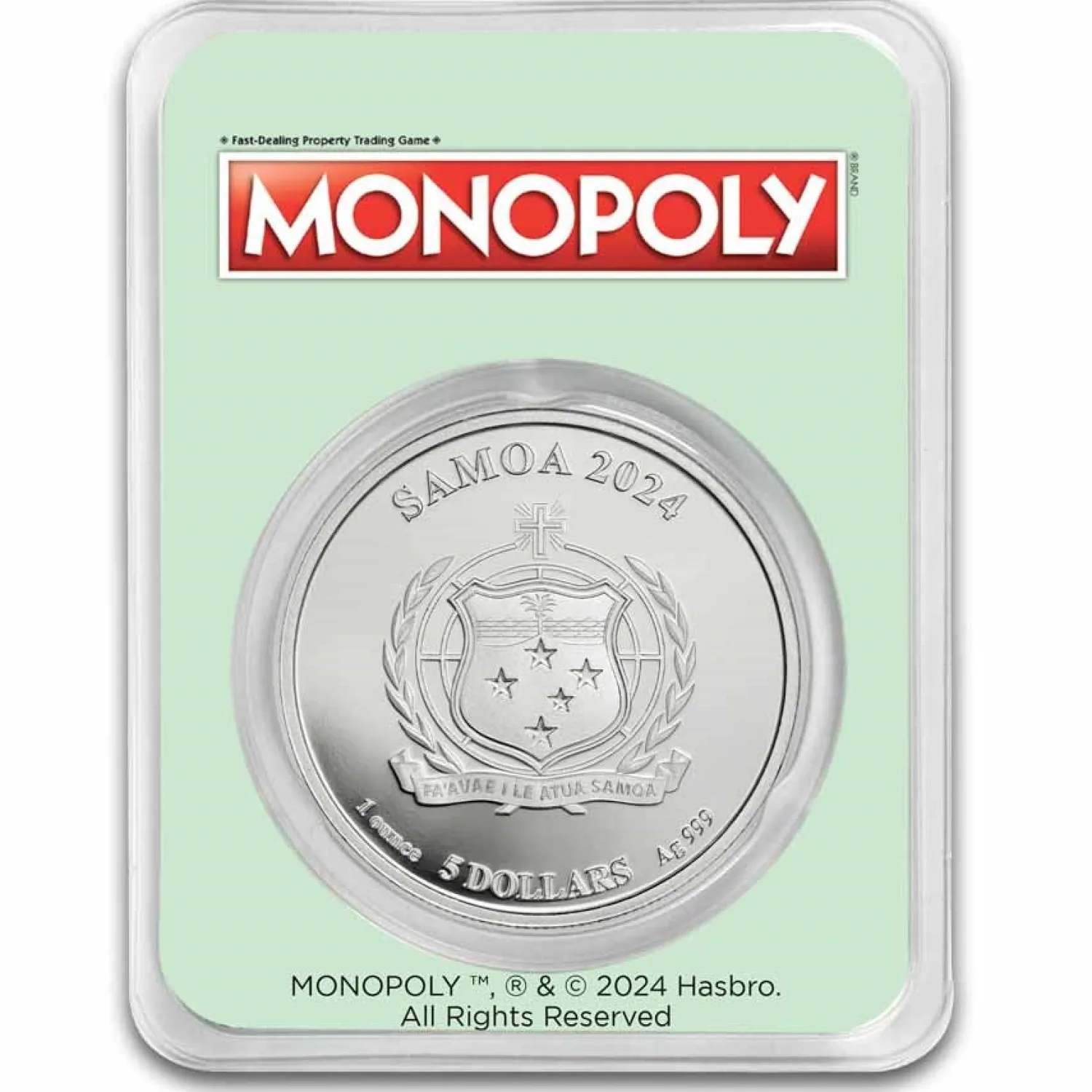 2024 Samoa 1 oz Silver Monopoly Board Space: Go to Jail with TEP-Diverse Hot