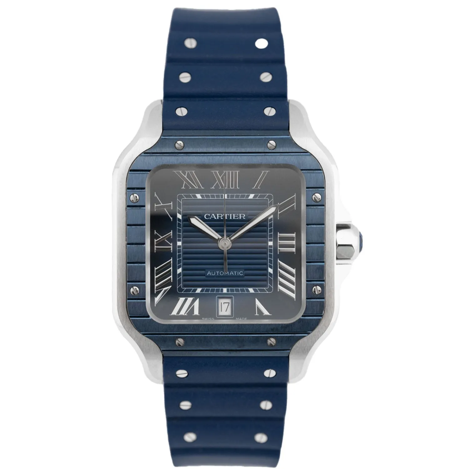 Santos Blue Dial 2022 - WSSA0048-Cartier Store