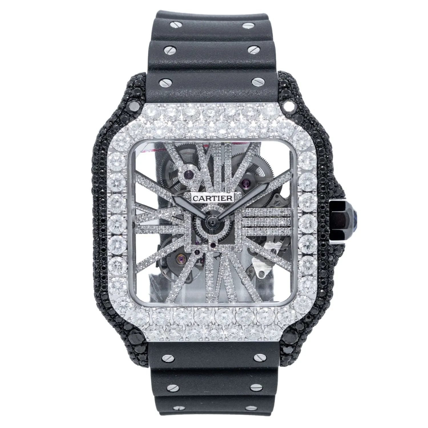 Santos Skeleton Diamond Setting 2024 - WHSA0009-Cartier Discount