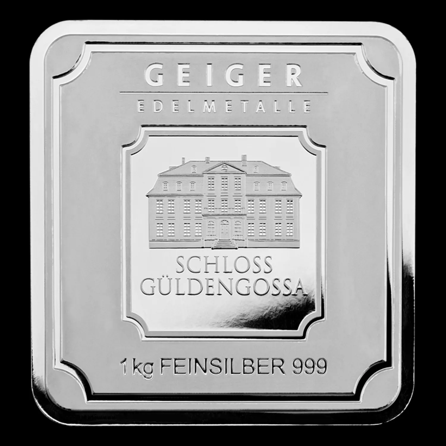 Silberbarren Geiger original - 1 kg .999 quadratisch-Geiger Edelmetalle Online