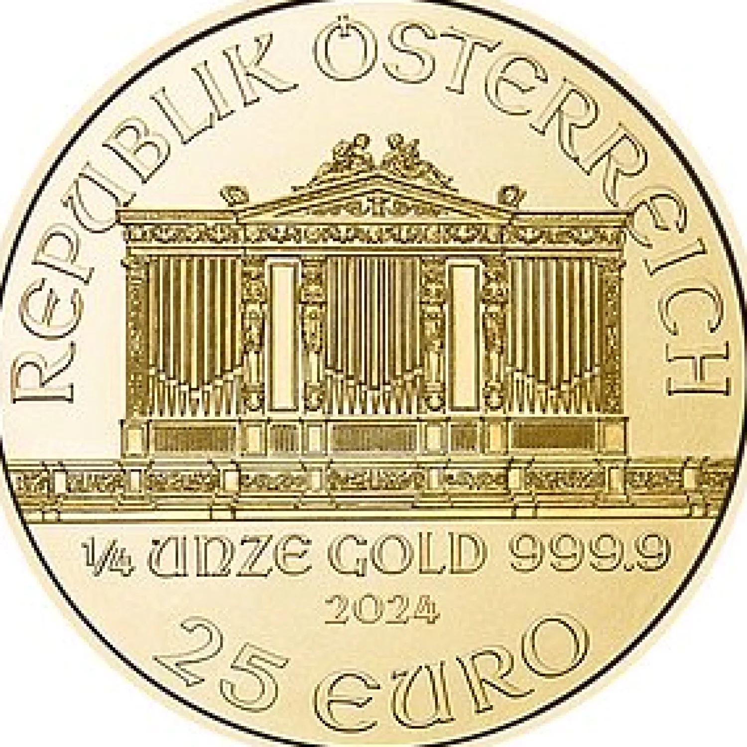 1/4 Unze Gold Philharmoniker 2024-Münze Österreich Shop