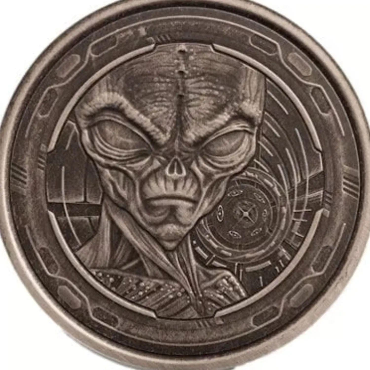 1 Unze Silber Ghana Alien 2022 (Antik Finish | Auflage: 5.000)-Scottsdale Mint Hot