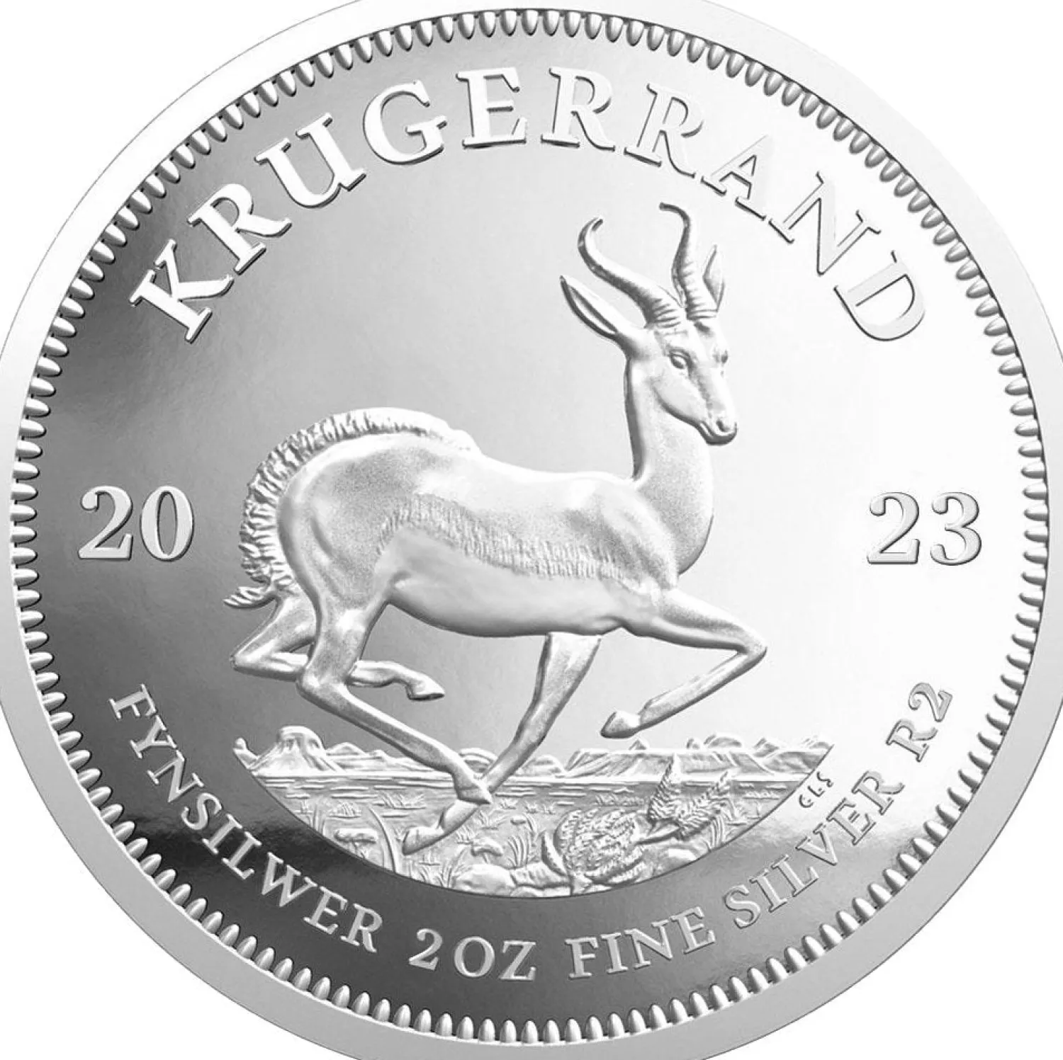 2 Unze Silber Krügerrand 2023 PP (Auflage: 10.000 | Polierte Platte)-Rand Refinery Shop