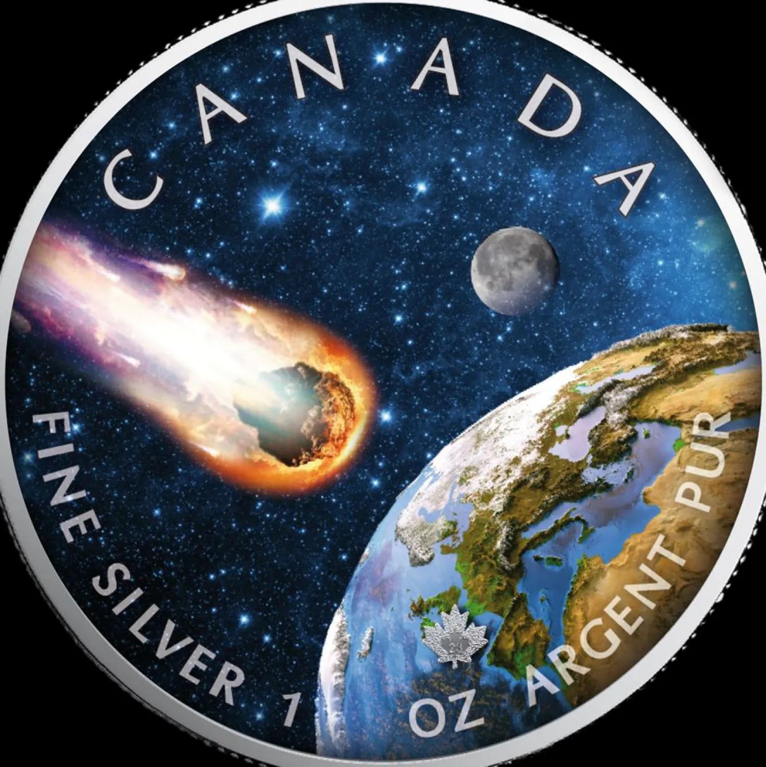 1 Unze Silber Maple Leaf Meteroit 2023 Das Universum (Auflage: 2.500)-Royal Canadian Mint Cheap