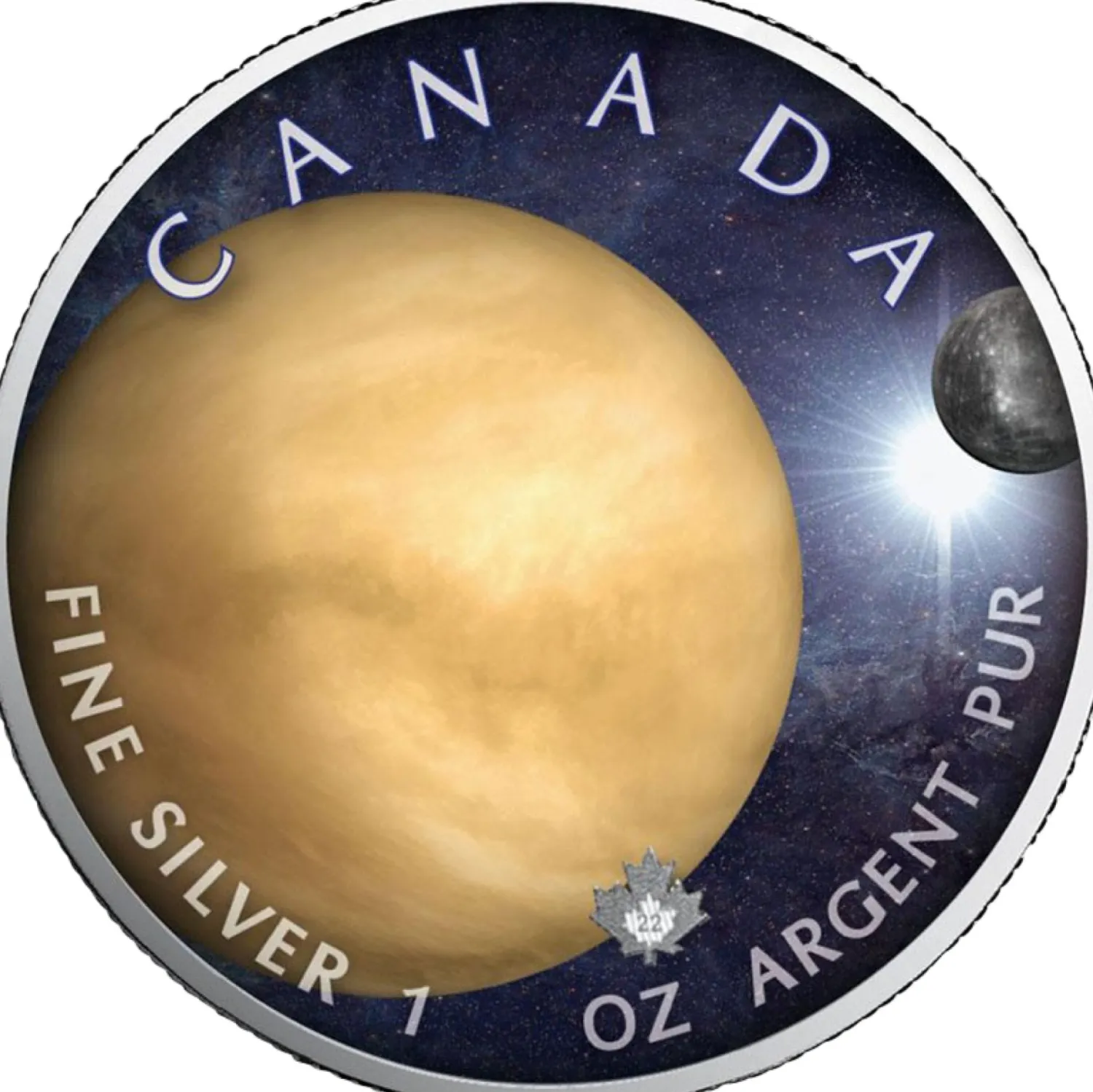 1 Unze Silber Maple Leaf Sonnensystem Venus 2022 (Auflage: 2.500)-Royal Canadian Mint Outlet