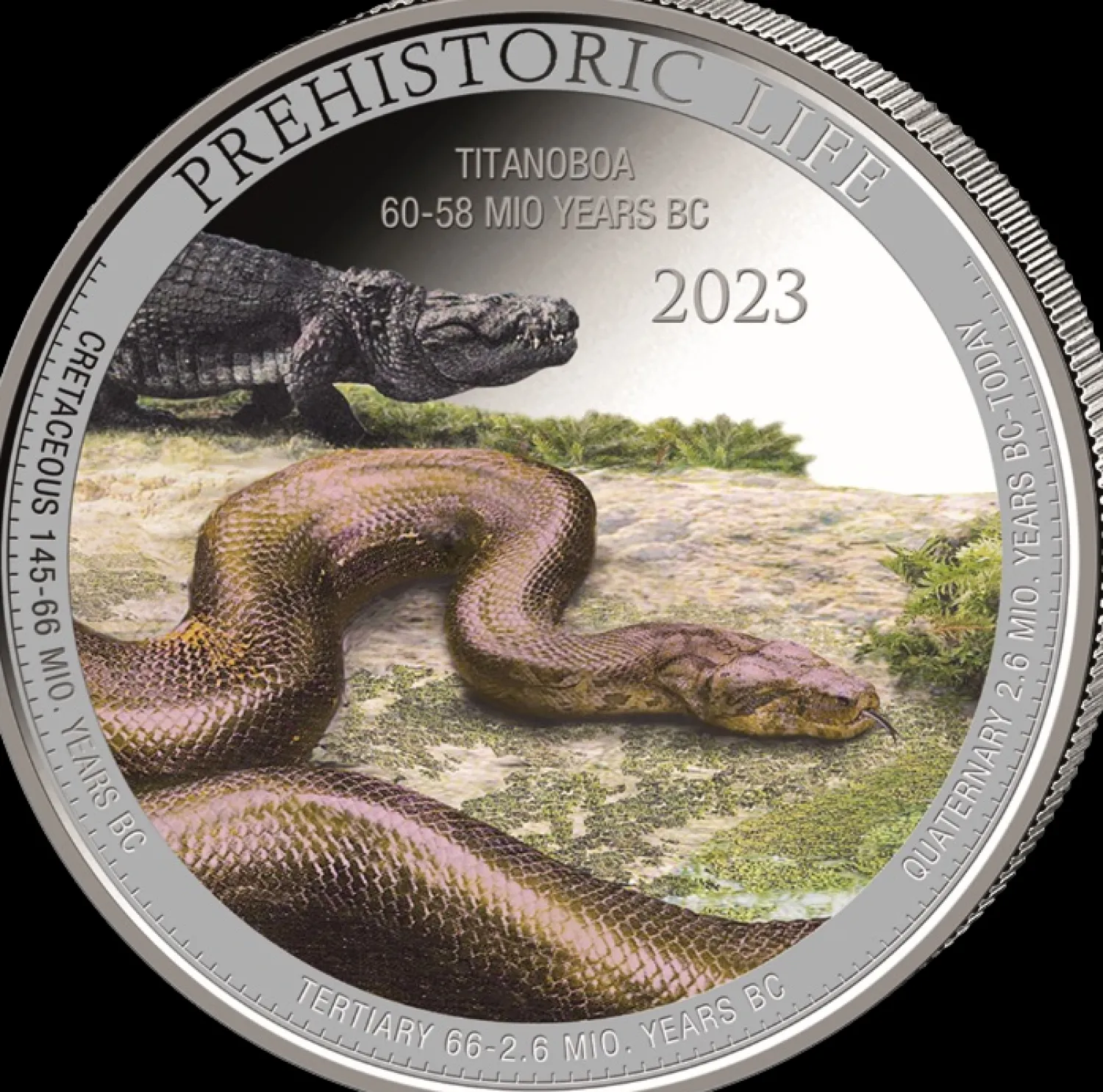 1 Unze Silber Prehistoric Life Titanoboa 2023 (Auflage: 2.000 | coloriert)-LEV Clearance