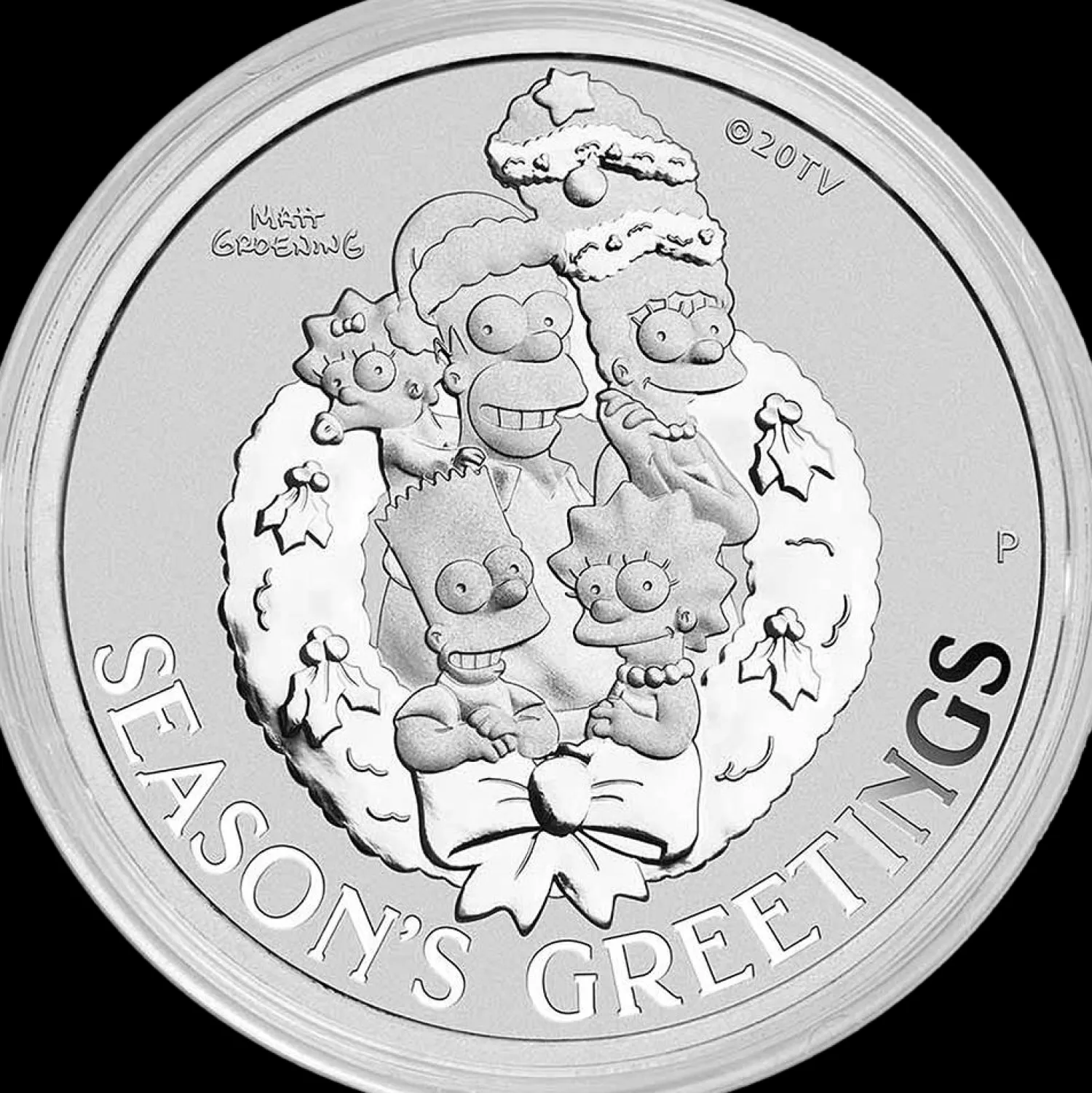 1 Unze Silber Simpsons Weihnachtsgrüße 2022 (Auflage. 15.000)-Perth Mint Shop